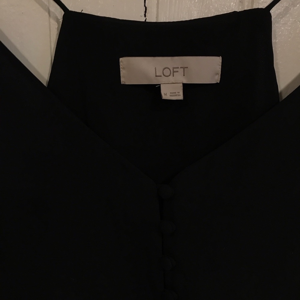 Loft black spaghetti strap Blouse - Picture 3 of 7